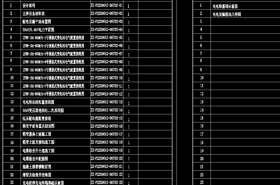 地下停车场充电桩全套图纸（56个双枪充电终端）.dwg-资料下载1
